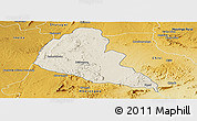 Shaded Relief Panoramic Map of Zvishavane Rural, physical outside