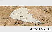 Shaded Relief Panoramic Map of Zvishavane Rural, satellite outside
