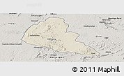 Shaded Relief Panoramic Map of Zvishavane Rural, semi-desaturated