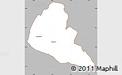 Gray Simple Map of Zvishavane Rural, cropped outside