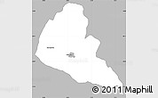 Gray Simple Map of Zvishavane Rural, single color outside