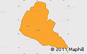 Political Simple Map of Zvishavane Rural, cropped outside