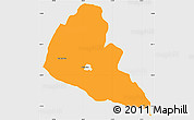 Political Simple Map of Zvishavane Rural, single color outside