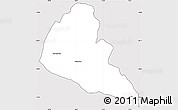 Silver Style Simple Map of Zvishavane Rural, cropped outside
