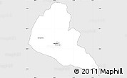 Silver Style Simple Map of Zvishavane Rural, single color outside