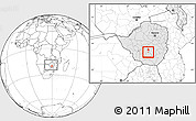 Blank Location Map of ZVISHAVANE urban, highlighted country, within the entire country