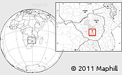 Blank Location Map of ZVISHAVANE urban, highlighted parent region, within the entire country