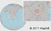 Gray Location Map of ZVISHAVANE urban, hill shading