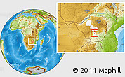 Physical Location Map of ZVISHAVANE urban, highlighted parent region, within the entire country