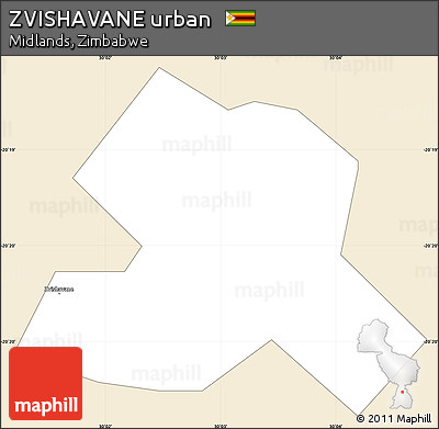 Classic Style Simple Map of ZVISHAVANE Urban