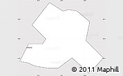 Silver Style Simple Map of ZVISHAVANE urban, cropped outside