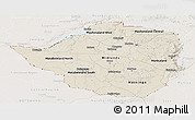 Shaded Relief Panoramic Map of Zimbabwe, lighten